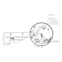 Dahua FishEye H265 6M DN WDR IR15m 1.68mm Audio SD IP67 IK10 PoE MIC/Altavoz E/S AI