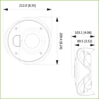 Dome CORNER IP H.265 AI 4M DN SMART WDR140dB Starlight IVS IR10m 2.5mm IK10+50J IP67 PoE SD MIC
