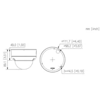 Dome IP H.265 2M WDR Starlight IR50m 2.8mm IK10 IP67 PoE MIC AI