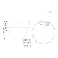 Dome IP Gran Angular H.265 4M WDR Starlight IR15m 2.1mm IP67 IK10 PoE AUDIO MIC E/S AI