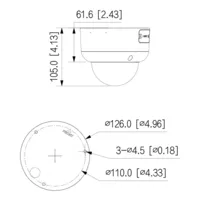Domo IP TiOC 3.0 H265 4M WDR Iluminación Dual LED40m/IR50m 2.7-13.5VFM IP67 IK10 PoE MIC/Altavoz AUDIO E/S AI. Color Negro