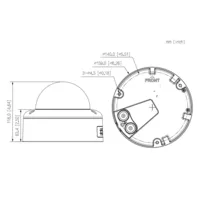 Dome IP H.265 4M WDR140dB Deeplight IR40m 2.7-12VFM IK10 IP67 PoE+ SD AUDIO E/S AI