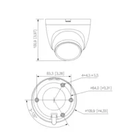 Dome IP 2M H.265 FULL COLOR WDR IVS SMD Illum Dual LED30m/IR30m 2.8mm IP67 PoE MIC AI