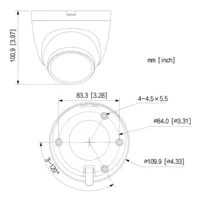 Dome IP 4M H.265 FULL COLOR WDR IVS SMD Illum Dual LED30m/IR30m 2.8mm IP67 PoE MIC AI