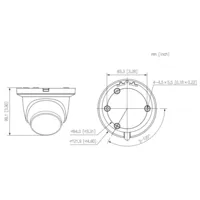 Dome IP 4M H.265 FULL COLOR WDR IVS SMD Illum Dual LED30m/IR30m 2.8mm IP67 PoE MIC AI