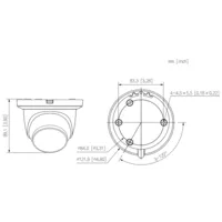 Dome IP H.265 2M FULL COLOR WDR LED30m 2.8mm IP67 PoE SD MIC AI