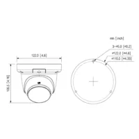Mini Dome IP 6M H265 WDR Dual LED Lighting 30m/IR30m 2.8mm IP67 PoE MIC AI