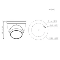 Dome IP H.265 4M WDR140dB Deeplight IR40m 2.7-12VFM IP67 PoE MIC AI