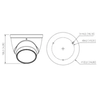Mini Dome IP 4M H265 FULL COLOR WDR140dB Dual LED Illumination 40m/IR50m 2.7-12mm IP67 ePoE MIC AI. Black Color