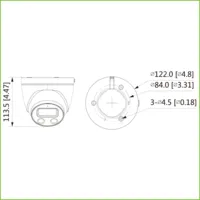 Dome IP H.265 AI 5M DN SMART WDR Starlight IR50m + LED LUZ BLANCA 2.8mm IP67 PoE SD AUDIO MIC E/S