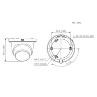 Mini Dome IP H265 5M DN WDR Starlight IR50m 2.8mm IP67 PoE MIC AUDIO E/S AI