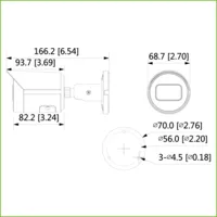 Bullet IP H.265 2M DN dWDR Starlight IVS 3DNR IR30m 2.8mm IP67 PoE