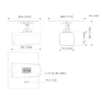 Tubular IP H265 4M Dual LED Floodlight - 20m/IR30m 3.6mm IP67 PIR MIC/Speaker I/O 4G AI + Solar Panel