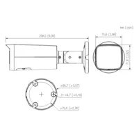 Bullet IP 8M H.265 FULL COLOR WDR Illum Dual LED50m/IR60m 3.6mm IP67 PoE AUDIO MIC E/S AI