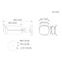 Bullet IP Gran Angular H.265 4M WDR Starlight IR20m 2.1mm IP67 PoE AUDIO MIC E/S AI