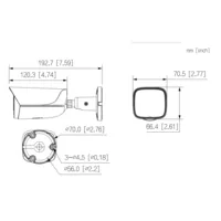 Bullet IP H.265 5M WDR Starlight IR50m 3.6mm IP67 PoE SD AUDIO MIC E/S AI