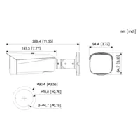 Tubular IP WizColor PRO H265 6M WDR130dB Dual LED Illumination 60m/IR 80m 3.6mm IP67 IK10 PoE AUDIO DUALMIC/Dual Speaker E/S AI
