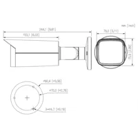 Bullet IP H.265 8M WDR Deeplight IR80m 3.6mm IK10 IP67 ePoE SD AUDIO MIC E/S AI