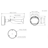 Bullet IP H.265 4M WDR140dB Deeplight IR120m 8-32VFM IK10 IP67 PoE+ SD AUDIO E/S AI