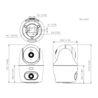 Dahua Cubo PT IP Dual-Lensa H265 5M+5M DN Led Mic Altavoz