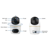 Dahua Cubo PT IP Dual-Lensa H265 5M+5M DN Led Mic Altavoz