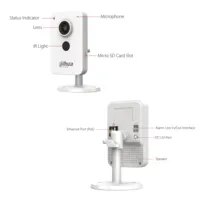 C4K-P - Cubo IP H265 4MP DN IR30m 2.8mm SD 12V E/S MIC/Altavoz PoE WiFi