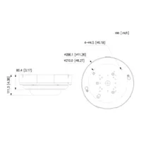 Cámara IP H.265 4x5MP 4-Directional IR30m 360º IP67 IK10 PoE+ AUDIO E/S