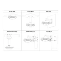 Cámara IP H.265 4x5MP 4-Directional IR30m 360º IP67 IK10 PoE+ AUDIO E/S