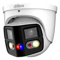 Dome IP H.265 2x4M TiOC DUAL-LENS SPLICING FULL COLOR WDR Starlight LED25m/IR20m 2.8mm IP67 PoE SD AUDIO MIC E/S AI