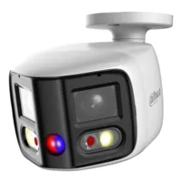 Bullet IP H.265 2x4M TiOC 2.0 DUAL-LENS SPLICING WDR140dB LED20m/IR25m 2.8mm IP67 PoE SD AUDIO MIC E/S AI