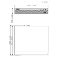 NVR 16ch 144Mbps H265 4K HDMI 1HDD