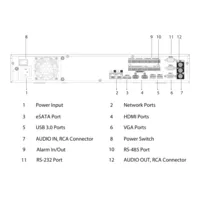 NVR 64ch 444Mbps H265 2xHDMI 4HDD 2RJ45 E/S AI