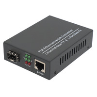 Ver informacion sobre Optical media converter, SFP module to RJ45 with PoE