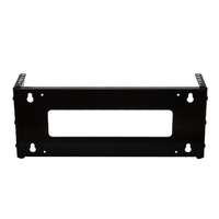 Soporte Rack Vertical para Pared de 2U, Negro 