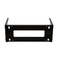Soporte Rack Vertical para Pared de 4U, Negro 