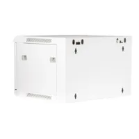 19" Armario rack 6U, Ancho:570mm, Fondo:450mm, Puerta Cristal con perforado hexágono, blanco