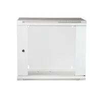 Ver informacion sobre 19" Armario Rack 9U, Fondo 450mm, Puerta de cristal con perforado hexágono, blanco