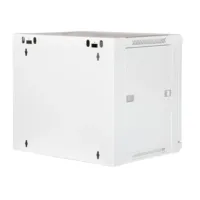 19" Armario Rack 9U, Fondo 450mm, Puerta de cristal con perforado hexágono, blanco