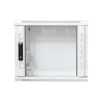 Ver informacion sobre Armario rack de pared 9U 19" Abatible de Doble Sección - Blanco [600x550x500mm]