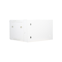 Armario rack de pared 9U 19" Abatible de Doble Sección - Blanco [600x550x500mm]