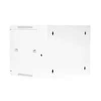 Armario rack de pared 9U 19" Abatible de Doble Sección - Blanco [600x550x500mm]