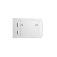 Armario rack de pared 9U 19" Abatible de Doble Sección - Blanco [600x550x500mm]