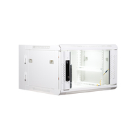 Armario rack de pared 9U 19" Abatible de Doble Sección - Blanco [600x550x500mm]