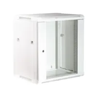 19" Armario Rack 12U 600x450mm | Puerta Cristal | blanco