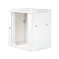 19" Armario Rack 12U 600x450mm | Puerta Cristal | blanco