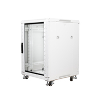 Armario rack de suelo 15U Profundidad: 600mm Altura: 800mm | Ancho: 600mm | Sin Accesorios | Blanco