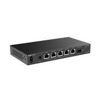 Reyee Router Cloud - 5 Puertos RJ45 2.5G + 1 SFP+ 10Gigabit - Funciones básicas de Firewall  - Admite hasta 5 WAN para failover o balanceo - Hasta 2500 Mbps de ancho de banda - Hasta 400 usuarios recomendados