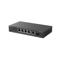 Reyee Switch PoE Cloud Capa 2 - 5 puertos PoE MultiGigabit+ 1 10Gbps SFP+ -  PoE 802.3af/at hasta 30w / Máximo 70W - Static LAG/DHCP Snoop/Port Mirror - VLAN/Port Isolation/PoE Watchdog - Enrackable