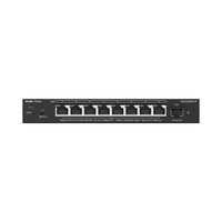Reyee Switch PoE Cloud Capa 2 - 8 puertos PoE MultiGigabit+ 1 10Gbps SFP+ -  PoE 802.3af/at hasta 30w / Máximo 130W - Static LAG/DHCP Snoop/Port Mirror - VLAN/Port Isolation/PoE Watchdog - Enrackable