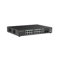 Reyee Switch PoE Cloud Gestionable - 16 PoE 802.3af/at + 2 SFP + 2 uplink RJ45 - Máximo 250W